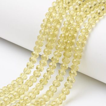 Cristal brillante amarillo claro 4x3mm
