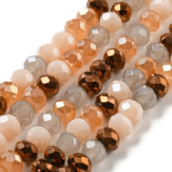 Cristal brillante café beige multicolor 4x3mm