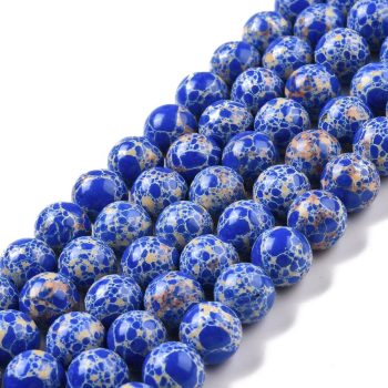 Jasper imperial redondo azul 10mm