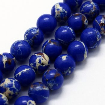 Jasper imperial redondo azul 6mm
