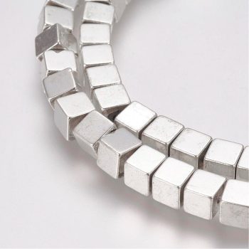 Hematite cubo platedo 4x4x4mm