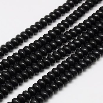 Turquesa dona negra 6x4mm