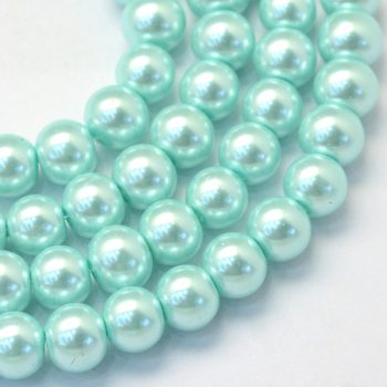 Vidrio redondo aqua perlado 4mm