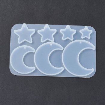 Molde resina de lunas y estrellas 66x107x5mm