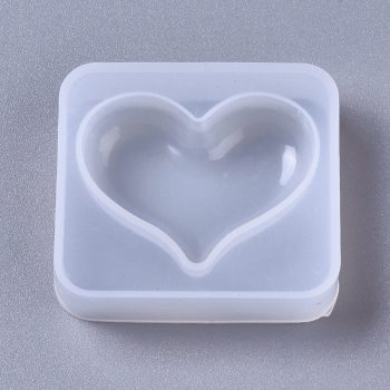 Molde resina rectangular con corazón 42x47x12mm