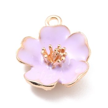 Flor de hibisco lila 23x19.5x6mm