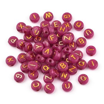 Letra acrílica redonda cereza 7x4mm