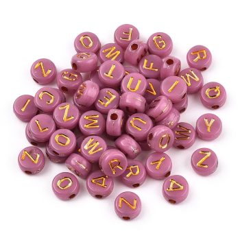 Letra acrílica redonda morado 7x4mm