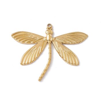 Libélula dorada acero inoxidable 28x35x1.5mm