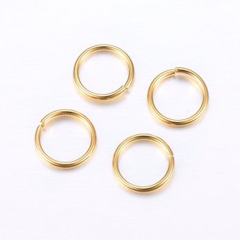Argolla dorada acero inoxidable 6x8mm
