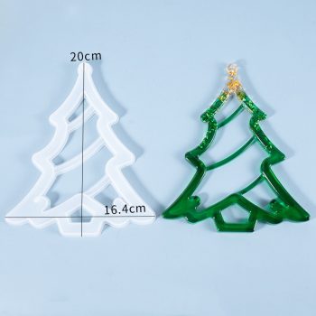 Molde resina árbol navidad con estrella 200x164x14mm