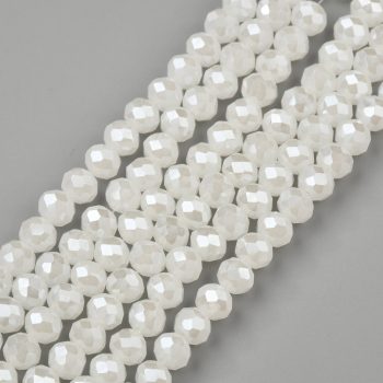 Cristal blanco perlado 6x5mm