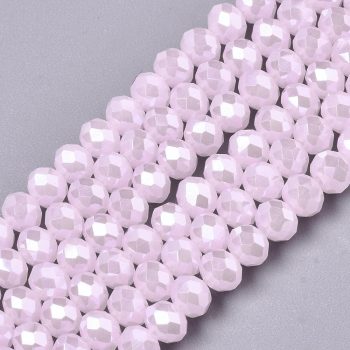 Cristal rosado perlado 4x3mm