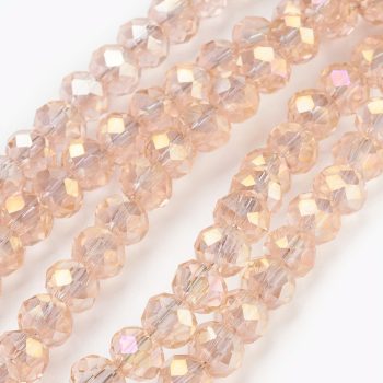 Cristal beige brillante 6x4mm