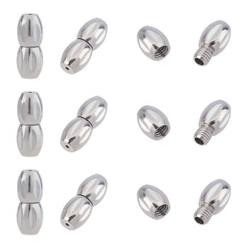 Cierre de rosca acero inoxidable plateado 12x5mm