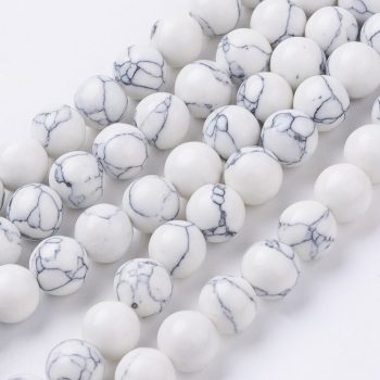 Howlite redondo blanco 8mm