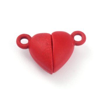 Corazón cierre magnetico rojo 15x9x6mm