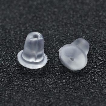 Tapón arete acrílico transparente 4x4mm