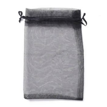 Bolsa organza negra 15x10cm