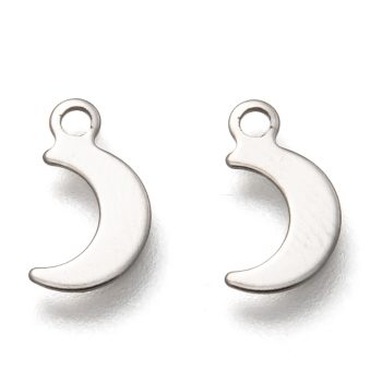 Luna dije acero inox plateado 10x6mm