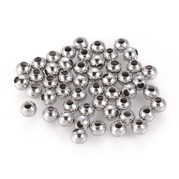 Balín acero inoxidable plateado 6x5mm