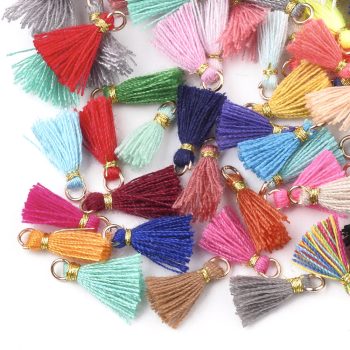 Borla algodón multicolor 15x3mm
