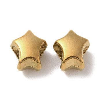Estrella dorada acero inoxidable 10.5x9.5x7.5mm