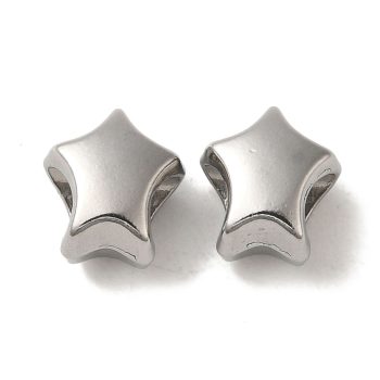 Estrella plateada acero inoxidable 10.5x9.5x7.5mm