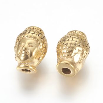 Cabeza de Buda dorada 10x13x9mm