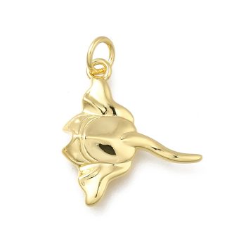 Mantarraya dorada baño oro 18k 19.5x17x3mm