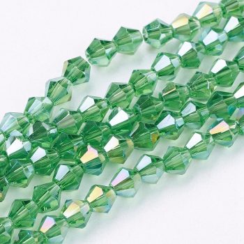 Cristal rombo verde 4x4mm