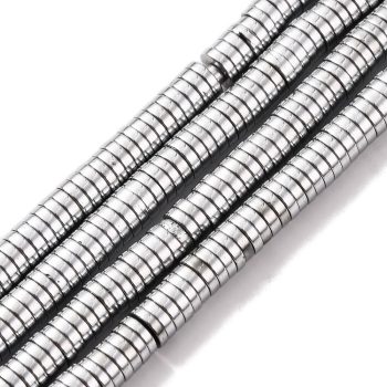 Hematite disco plateado 4x1mm