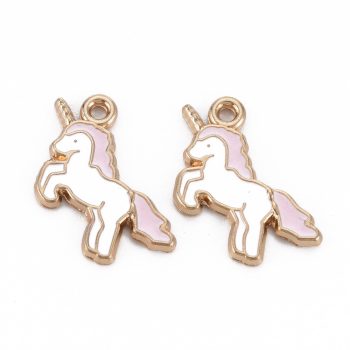 Unicornio multicolor enamel 17x20mm