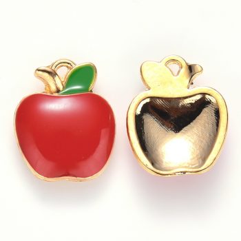 Manzana roja enamel 15x12x3mm