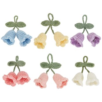 Flor crochet de tela multicolor 120mm
