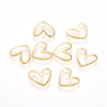 Corazon baño oro 18k 11x13x1mm
