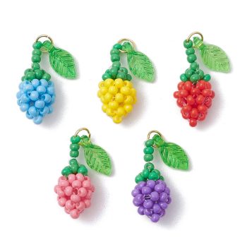 Rosas dije de abalorios multicolor 18x8x7mm