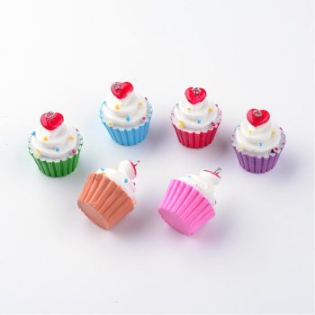 Cupcakes de resina multicolor 32x24mm