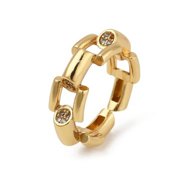 Anillo trenzado micropave de zirconias y baño oro 18k