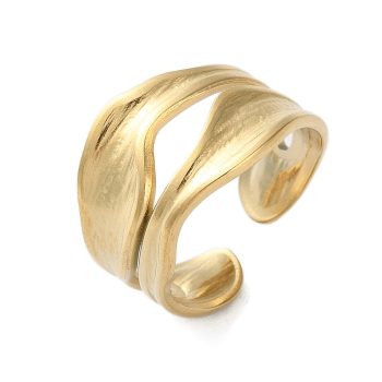 Anillo dorado acero inoxdable baño oro 18k 18.1mm
