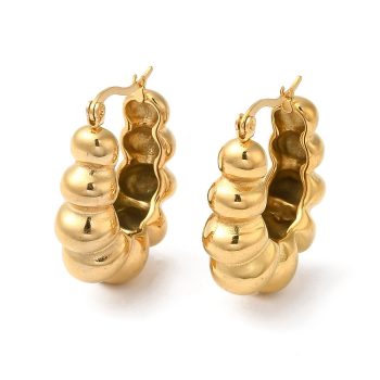 Argollas croissant acero inoxidable dorado 31x10mm