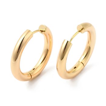 Argolla huggie acero inoxidable dorada baño oro 18k 24.5mm