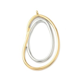 Ovalado bicolor acero inoxidable 54x31x2.5mm