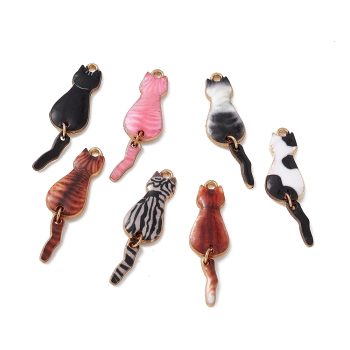 Gato mix colores enamel 34x10x2mm