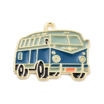 Bus tipo vocho azul y verde enamel 20x25x1mm