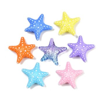 Estrella de mar acrīlica multicolor 36x39x12mm
