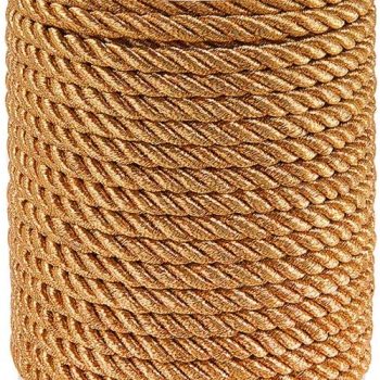 Cuerda nylon trenzada 5mm dorada oscura