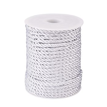 Cuerda nylon trenzada 5mm plateada