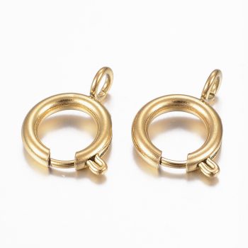 Cierre spring acero inoxidable dorado 17x12x2mm