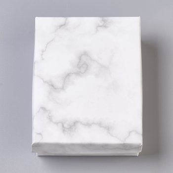 Caja joyeria marmol con espuma interna negra 9.1x7.1x2.8cm